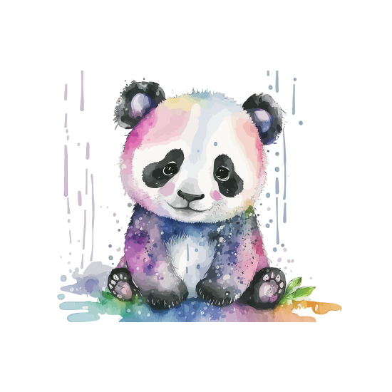 Panoramic Wallpaper - Kid Wall Mural - Panda