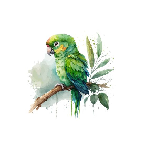 Panoramic Wallpaper - Kid Wall Mural - Parrot