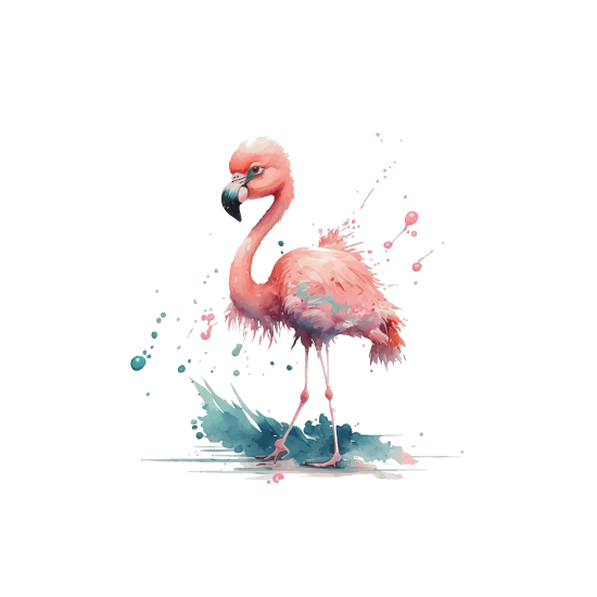 Panoramic Wallpaper - Kid Wall Mural - Pink Flamingo