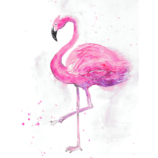 Panoramic Wallpaper - Kid Wall Mural - Pink Flamingo