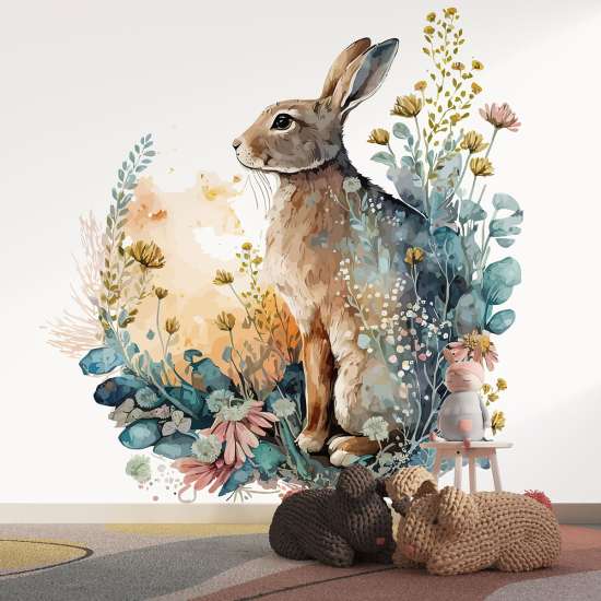 Panoramic Wallpaper - Kid Wall Mural - Rabbit