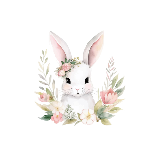 Panoramic Wallpaper - Kid Wall Mural - Rabbit