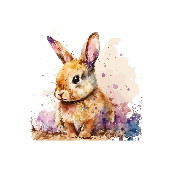 Panoramic Wallpaper - Kid Wall Mural - Rabbit