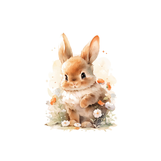 Panoramic Wallpaper - Kid Wall Mural - Rabbit