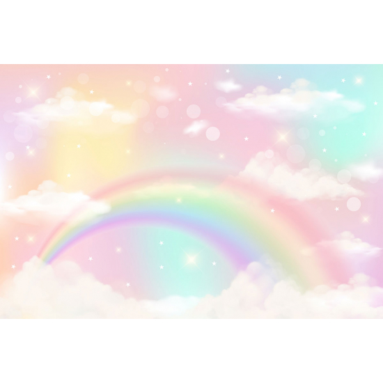 Panoramic Wallpaper - Kid Wall Mural - Rainbow