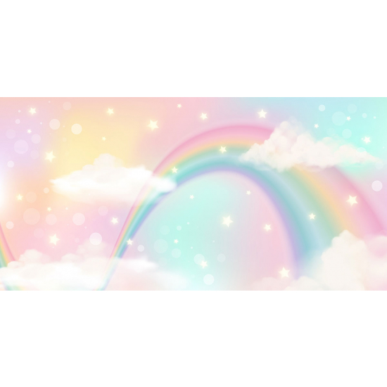 Panoramic Wallpaper - Kid Wall Mural - Rainbow