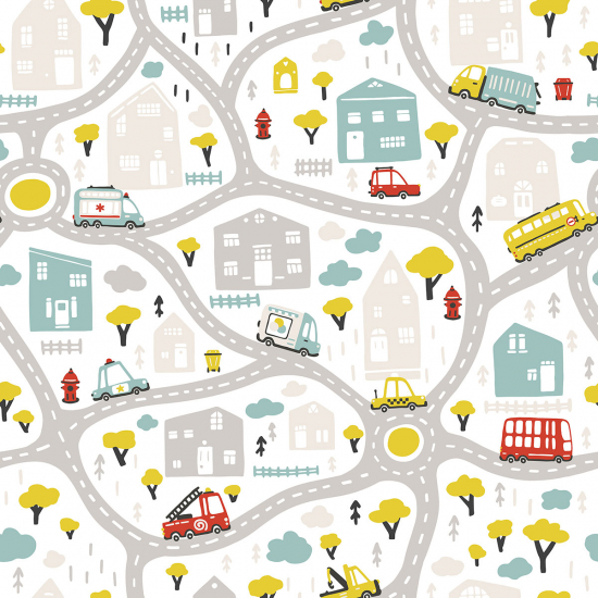 Panoramic Wallpaper - Kid Wall Mural - Roads