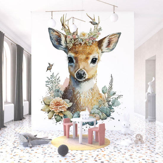 Panoramic Wallpaper - Kid Wall Mural - Roe deer