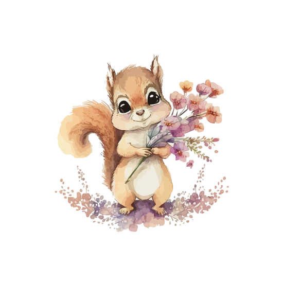 Panoramic Wallpaper - Kid Wall Mural - Squirrel