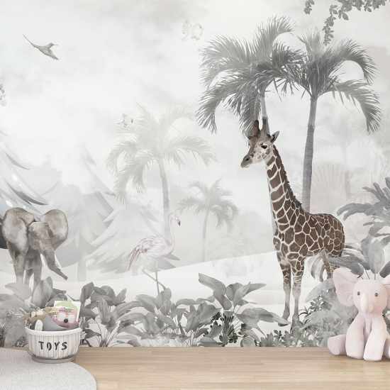 Panoramic Wallpaper - Kid Wall Mural - Tropical forest