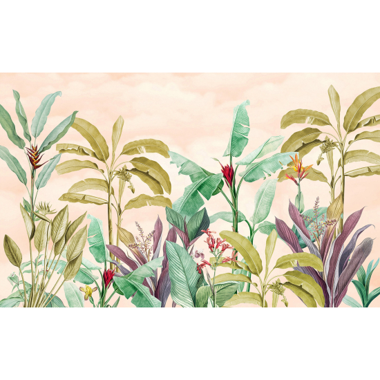 Panoramic Wallpaper - Kid Wall Mural - Tropical Plants