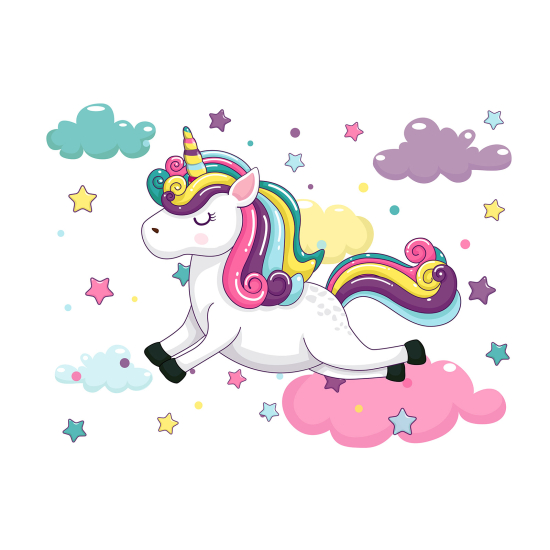 Panoramic Wallpaper - Kid Wall Mural - Unicorn