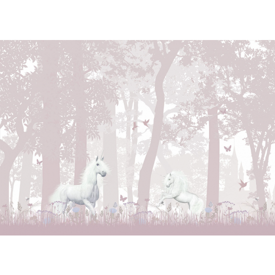 Panoramic Wallpaper - Kid Wall Mural - Unicorns