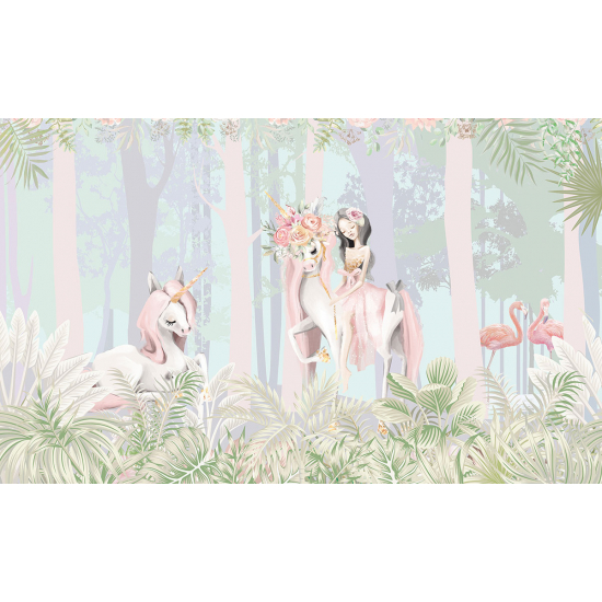 Panoramic Wallpaper - Kid Wall Mural - Unicorns