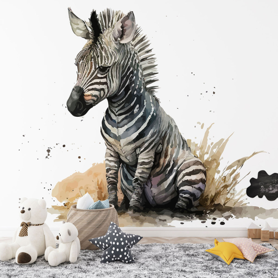 Panoramic Wallpaper - Kid Wall Mural - Zebra