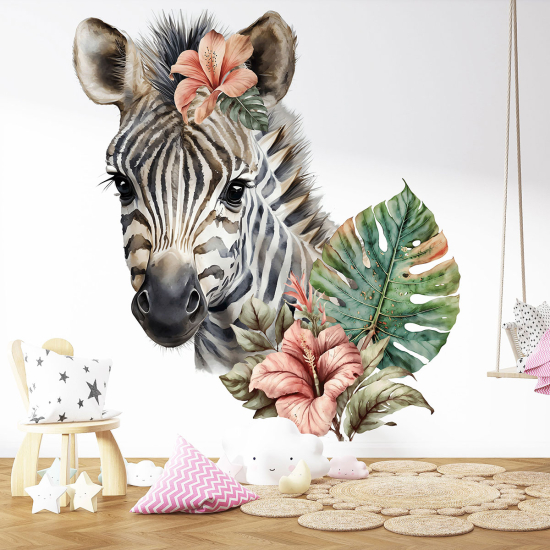 Panoramic Wallpaper - Kid Wall Mural - Zebra