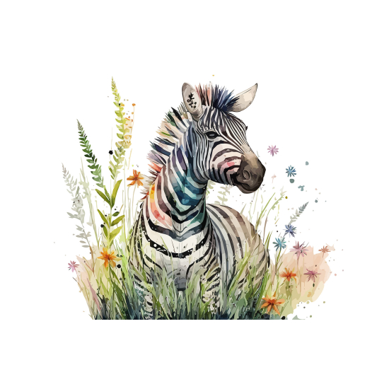 Panoramic Wallpaper - Kid Wall Mural - Zebra