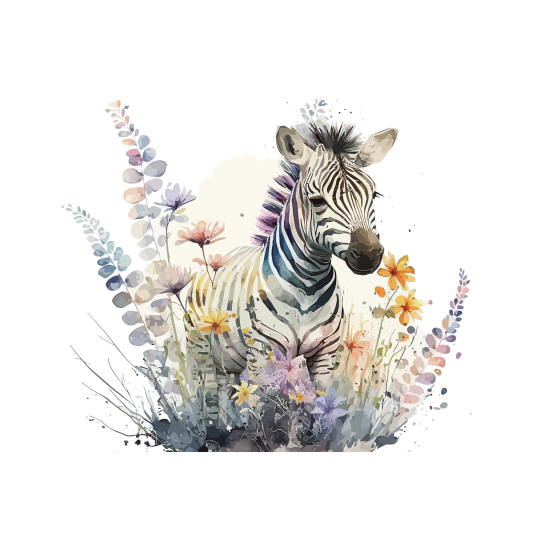 Panoramic Wallpaper - Kid Wall Mural - Zebra