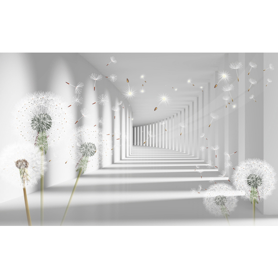 Panoramic Wallpaper - Wall Mural - 3D Dandelions