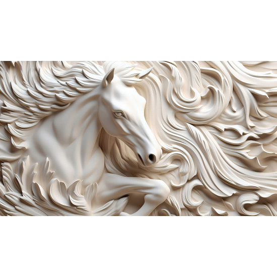 Panoramic Wallpaper - Wall Mural - 3D Horse