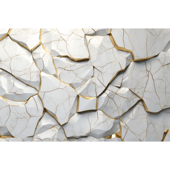 Panoramic Wallpaper - Wall Mural - 3D Marble Effect