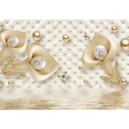 Panoramic Wallpaper - Wall Mural - 3D Pearls