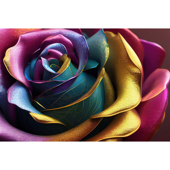 Panoramic Wallpaper - Wall Mural - 3D Rose