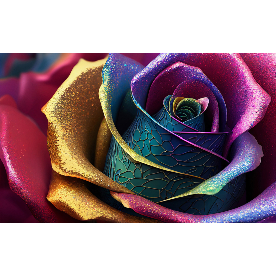 Panoramic Wallpaper - Wall Mural - 3D Rose