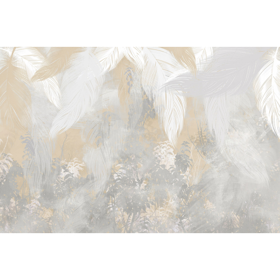 Panoramic Wallpaper - Wall Mural - Abstract Feathers