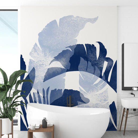 Panoramic Wallpaper - Wall Mural - Abstract Leaves