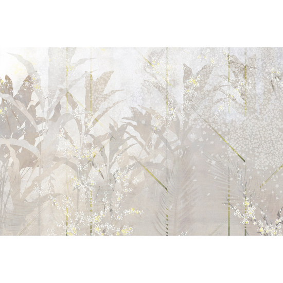 Panoramic Wallpaper - Wall Mural - Abstract Plants