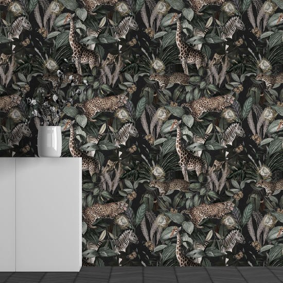 Panoramic Wallpaper - Wall Mural - Animal Pattern