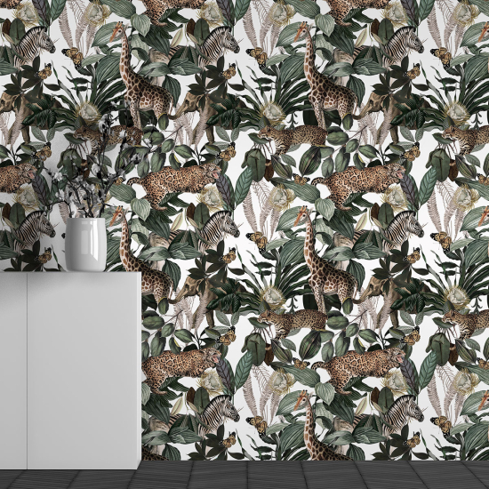 Panoramic Wallpaper - Wall Mural - Animal Pattern