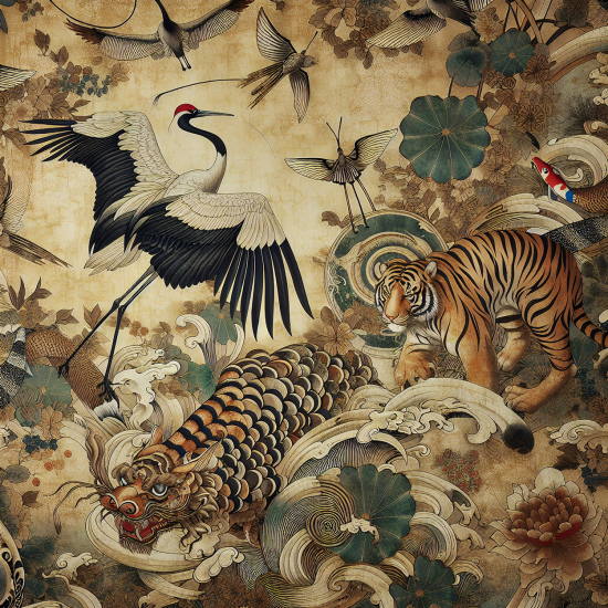 Panoramic Wallpaper - Wall Mural - Animals