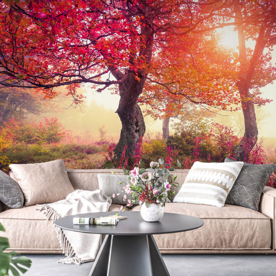 Panoramic Wallpaper - Wall Mural - Autumn Trees