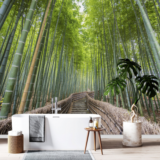 Panoramic Wallpaper - Wall Mural - Bambous Road