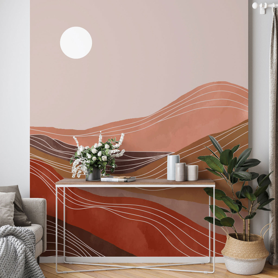 Panoramic Wallpaper - Wall Mural - Boho Landscape