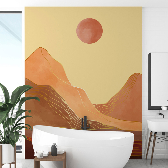 Panoramic Wallpaper - Wall Mural - Boho Landscape