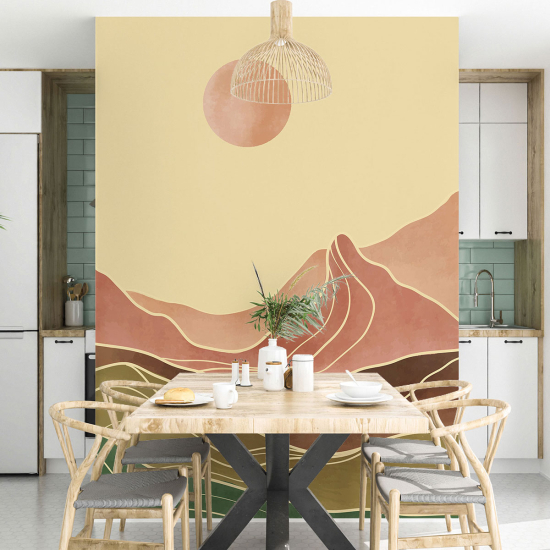 Panoramic Wallpaper - Wall Mural - Boho Landscape