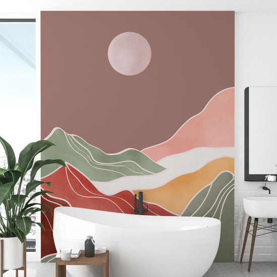 Panoramic Wallpaper - Wall Mural - Boho Landscape