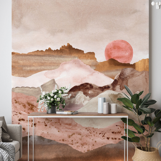 Panoramic Wallpaper - Wall Mural - Boho Landscape