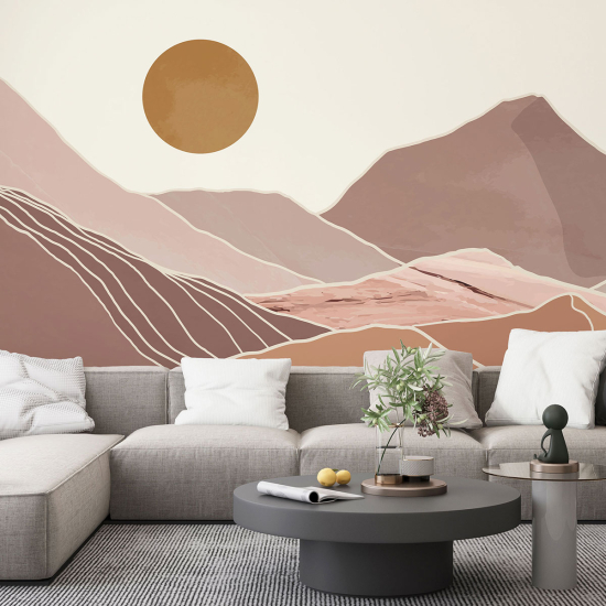 Panoramic Wallpaper - Wall Mural - Boho Landscape