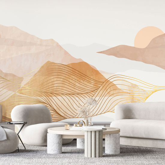 Panoramic Wallpaper - Wall Mural - Boho Landscape