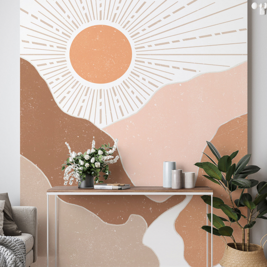 Panoramic Wallpaper - Wall Mural - Boho Sun