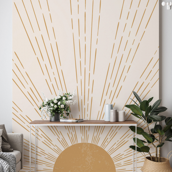 Panoramic Wallpaper - Wall Mural - Boho Sun