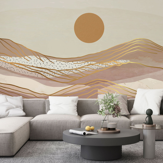 Panoramic Wallpaper - Wall Mural - Boho Sun