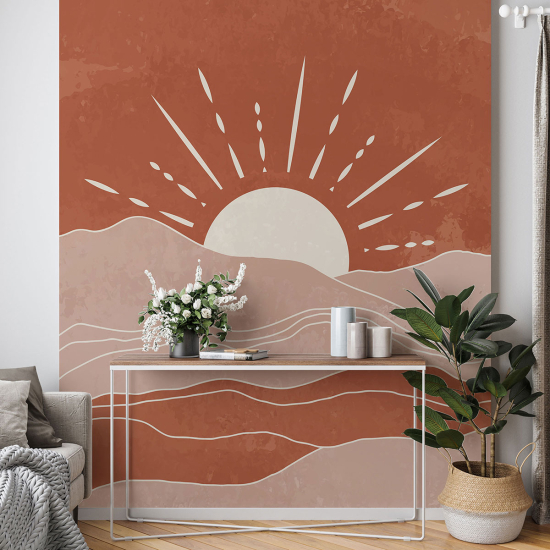 Panoramic Wallpaper - Wall Mural - Boho Sunset