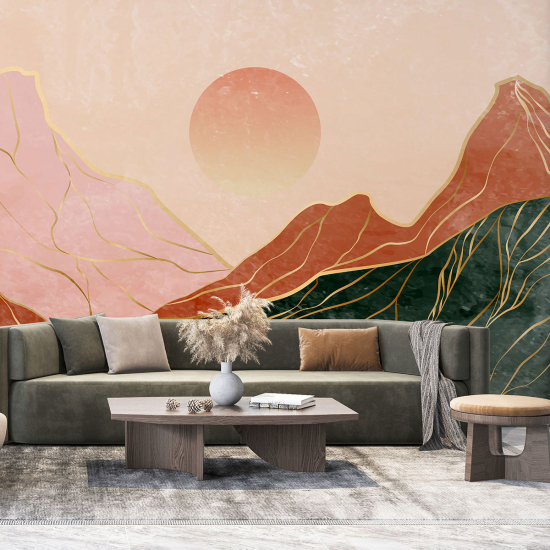 Panoramic Wallpaper - Wall Mural - Boho Sunset