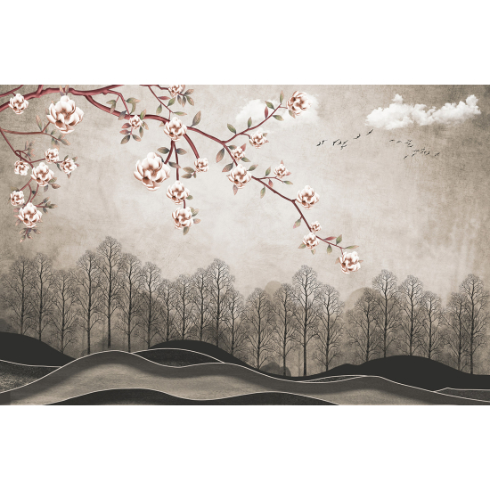 Panoramic Wallpaper - Wall Mural - Branches