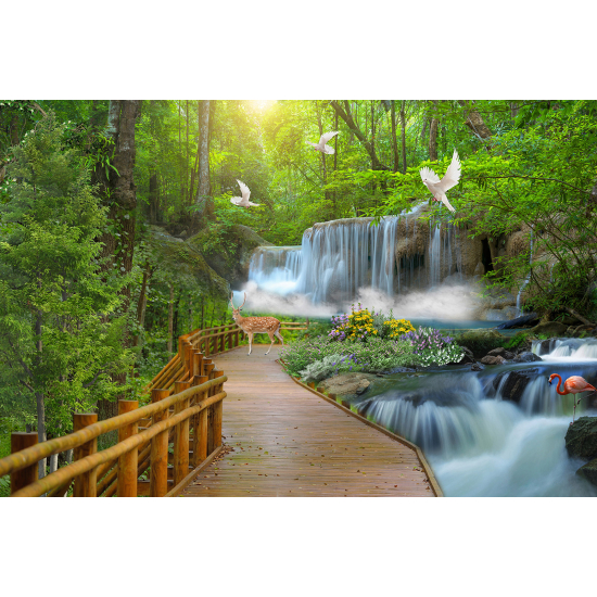 Panoramic Wallpaper - Wall Mural - Cascade Bridge